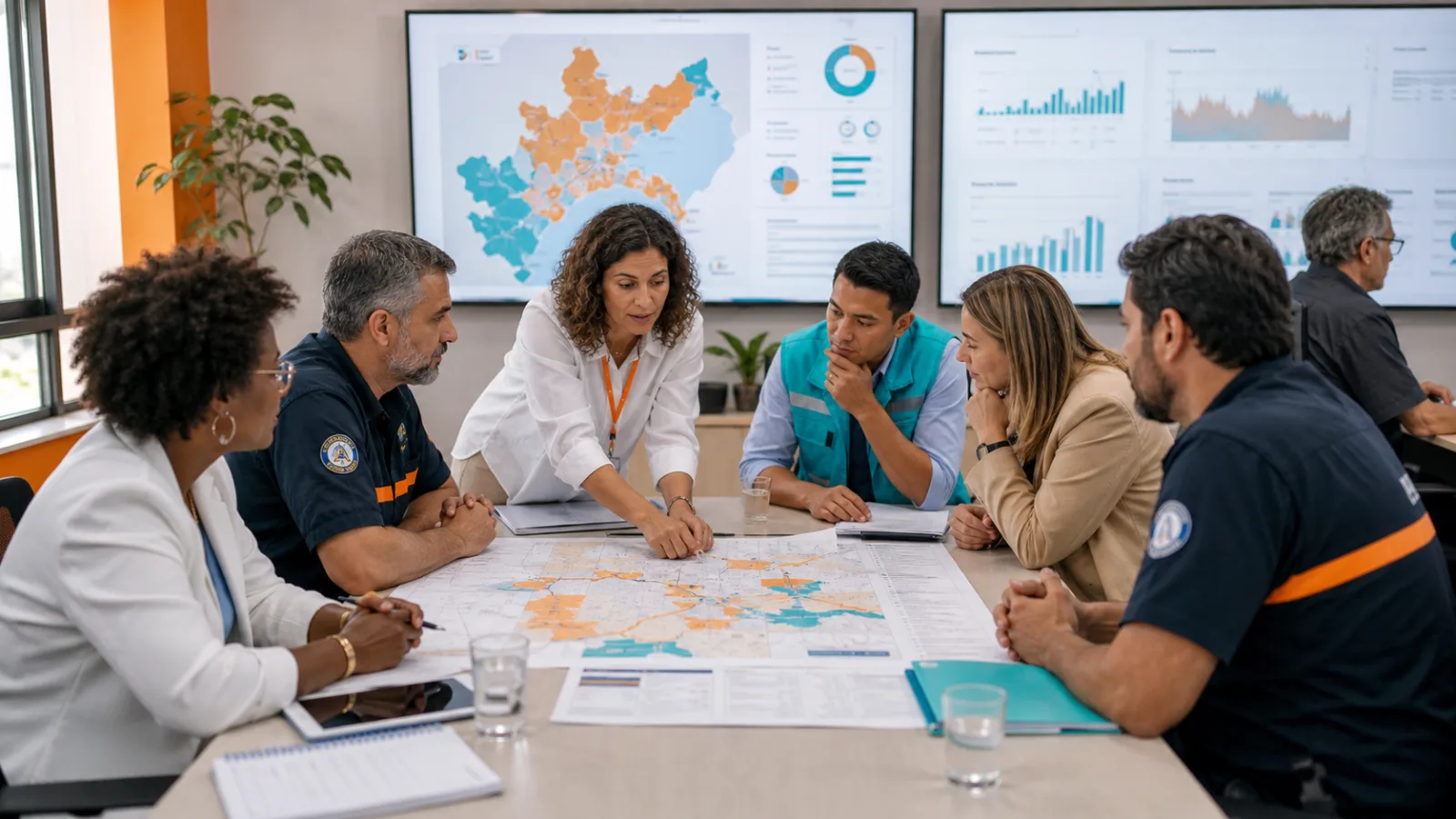 Imagem editorial ilustrativa sobre diálogo comunitário e prevenção